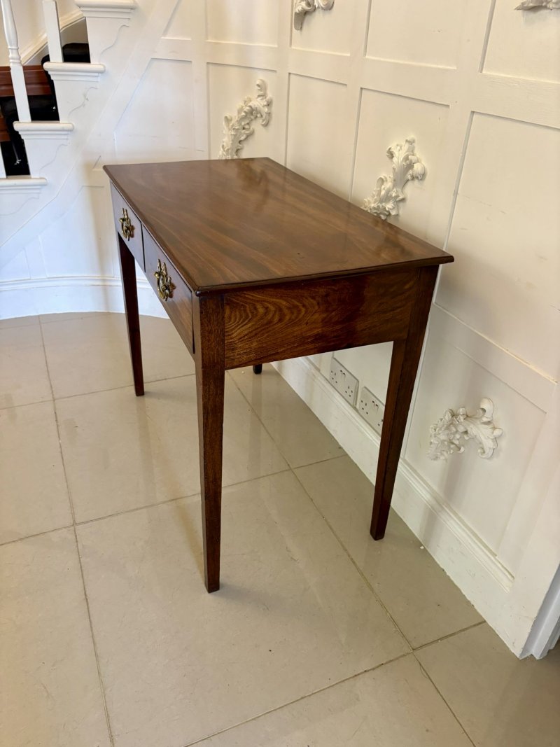 Antique George III Quality Figured Mahogany Side/Console Table - Image 5